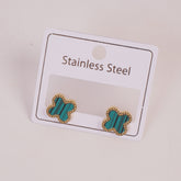 Branded Earring For Woman Green